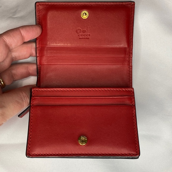 Gucci GG supreme bloom wallet blue, and white floral red interior with COA - Picture 3 of 11